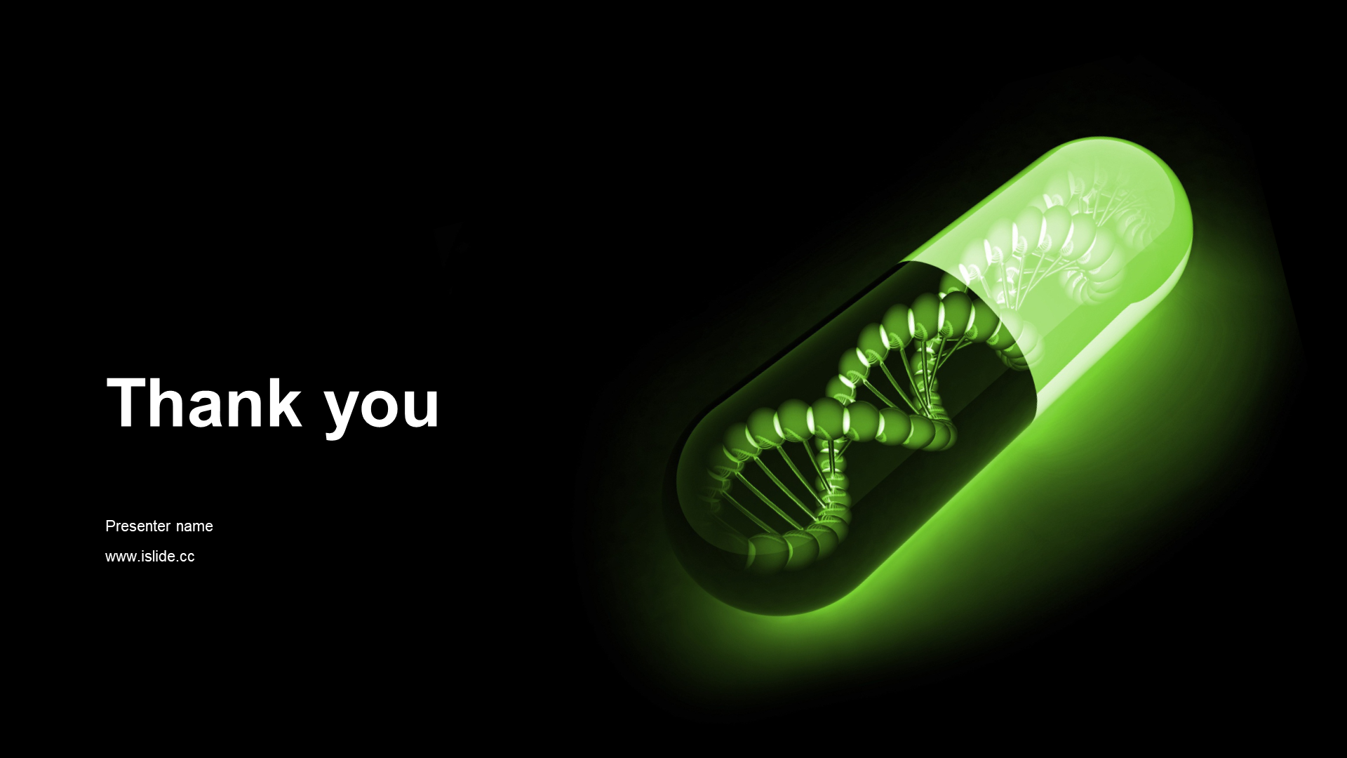 绿色创意生物医疗培训课件PPT主题