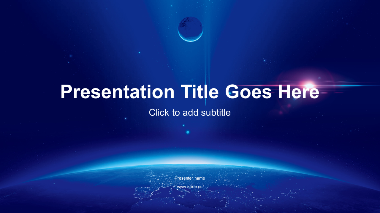 蓝色科技培训课件PPT主题