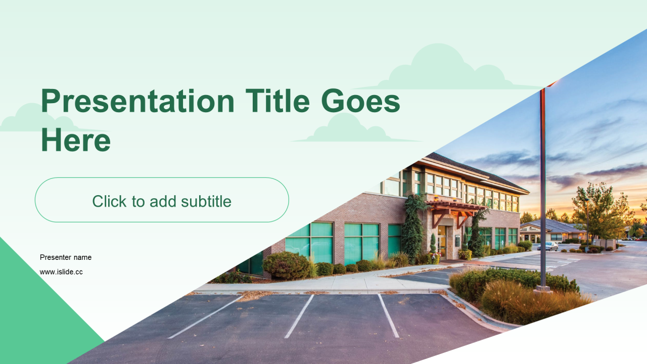 绿色商务计划书PPT主题