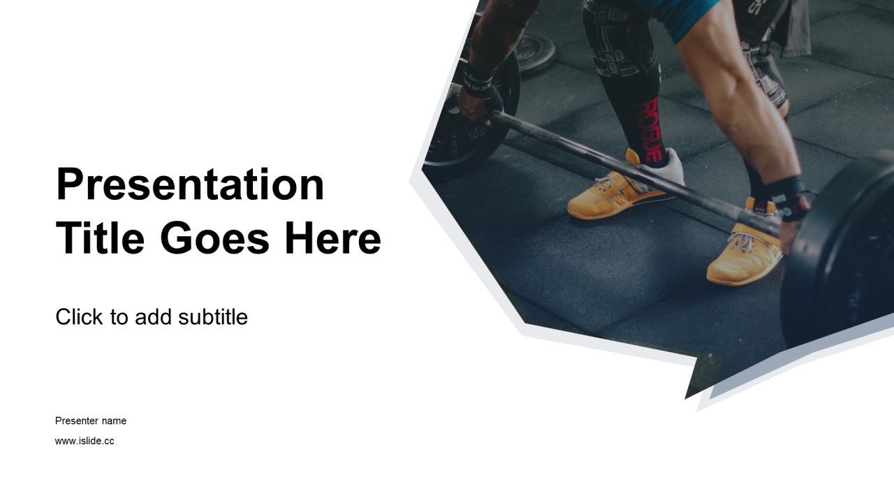 蓝色商务健身运动知识培训课件PPT下载