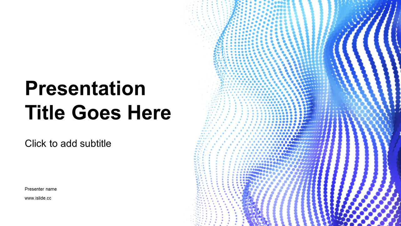 蓝色科技风商务发布会PPT模板