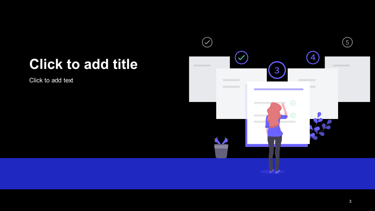 蓝色插画风格年末公司岗位工作报告PPT下载