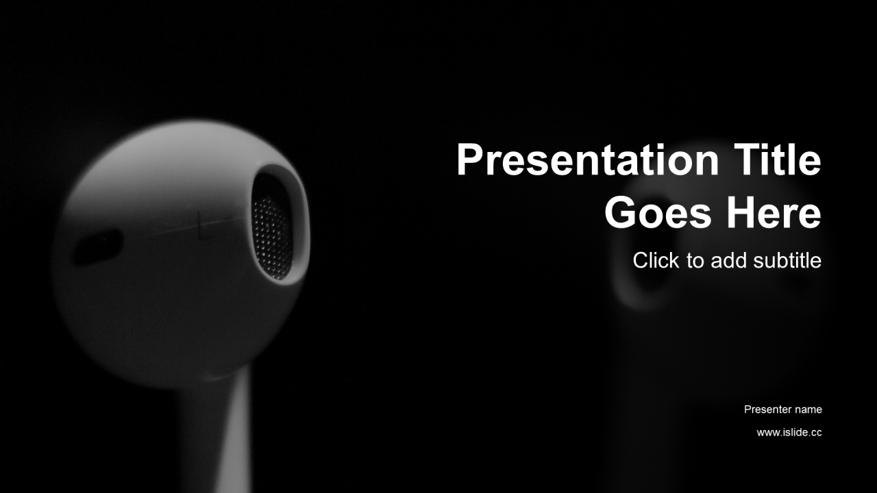 黑色商务电子科技行业市场研究报告PPT模板