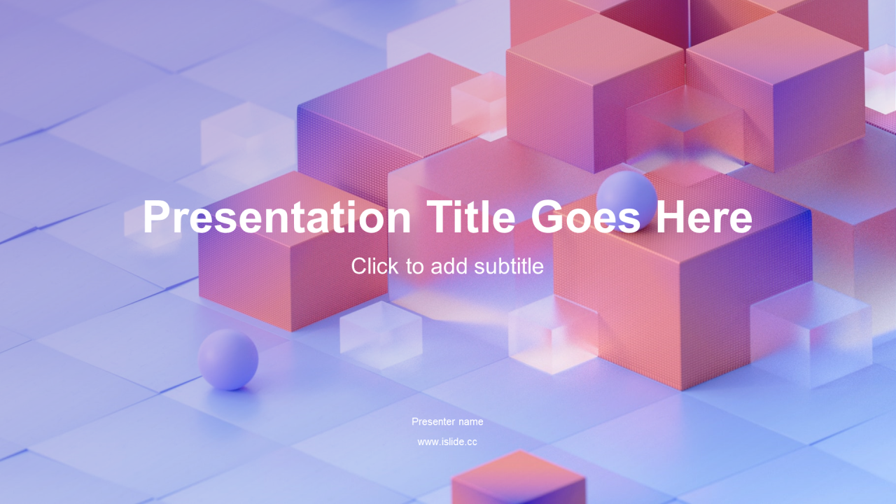 紫色科技IT互联网工作总结PPT主题