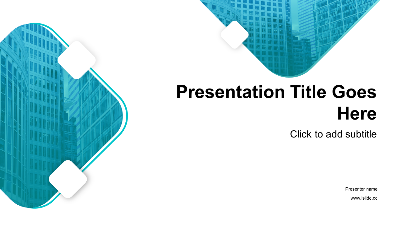 蓝色商务地产办公商业计划书PPT主题