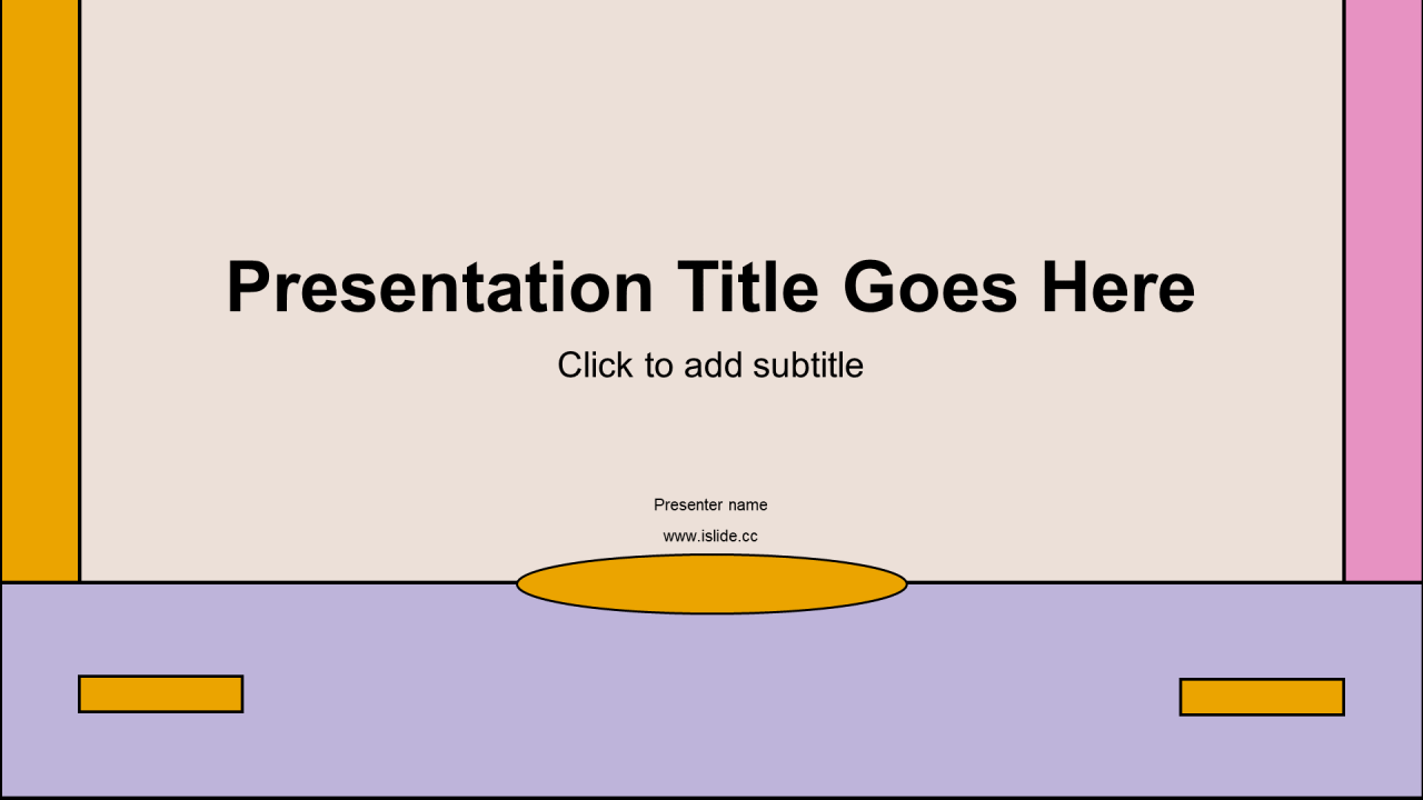 多色卡通复古风PPT模板