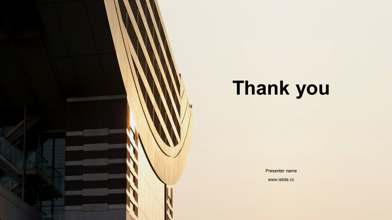 黑色商务金融建筑行业工作总结PPT主题