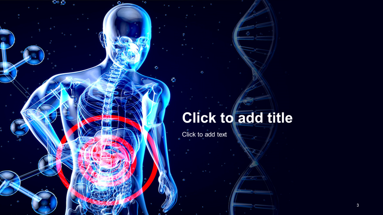 蓝色商务现代生物医疗市场营销PPT主题
