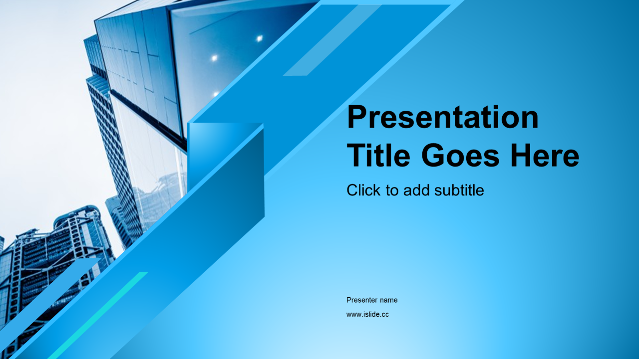 蓝色商务几何形状年初工作计划汇报PPT模板