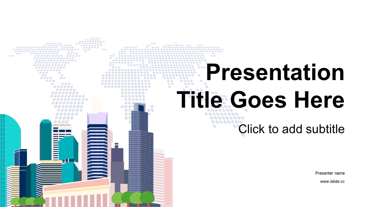 多色插画工作总结PPT主题