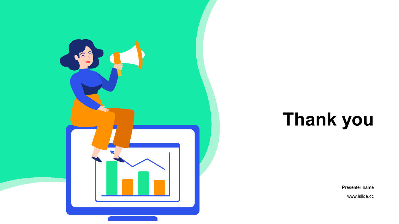 绿色插画工作总结PPT主题