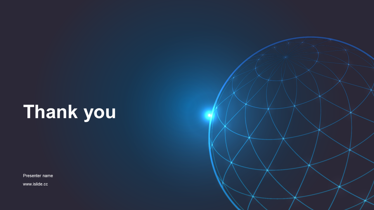 蓝色科技智能工作总结商业计划书PPT主题