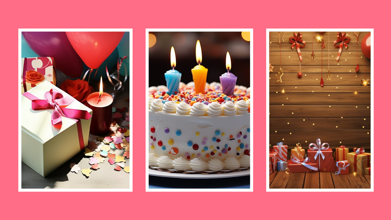 粉色插画生日祝福快闪PPT模板