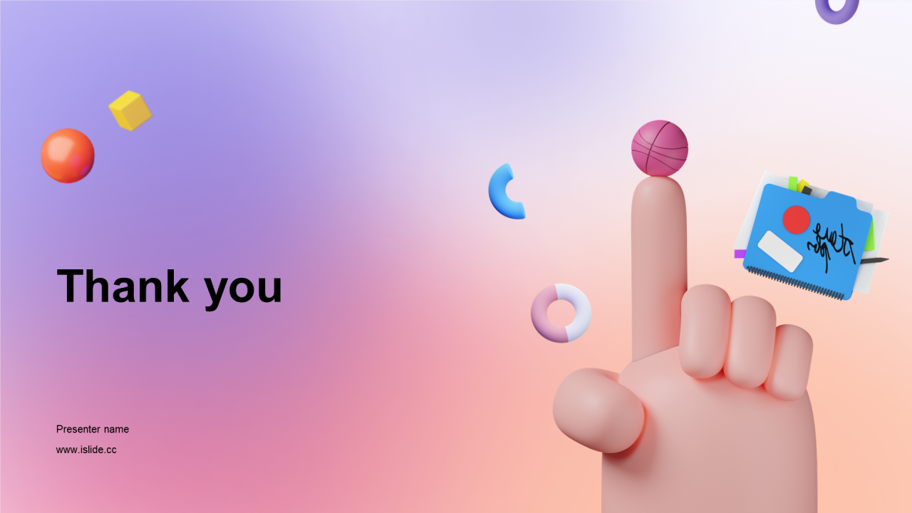 彩色创意3DPPT主题