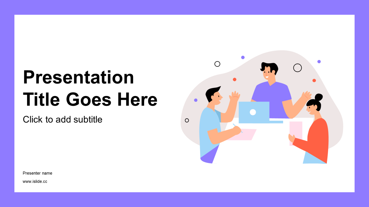 多色插画培训课件PPT主题