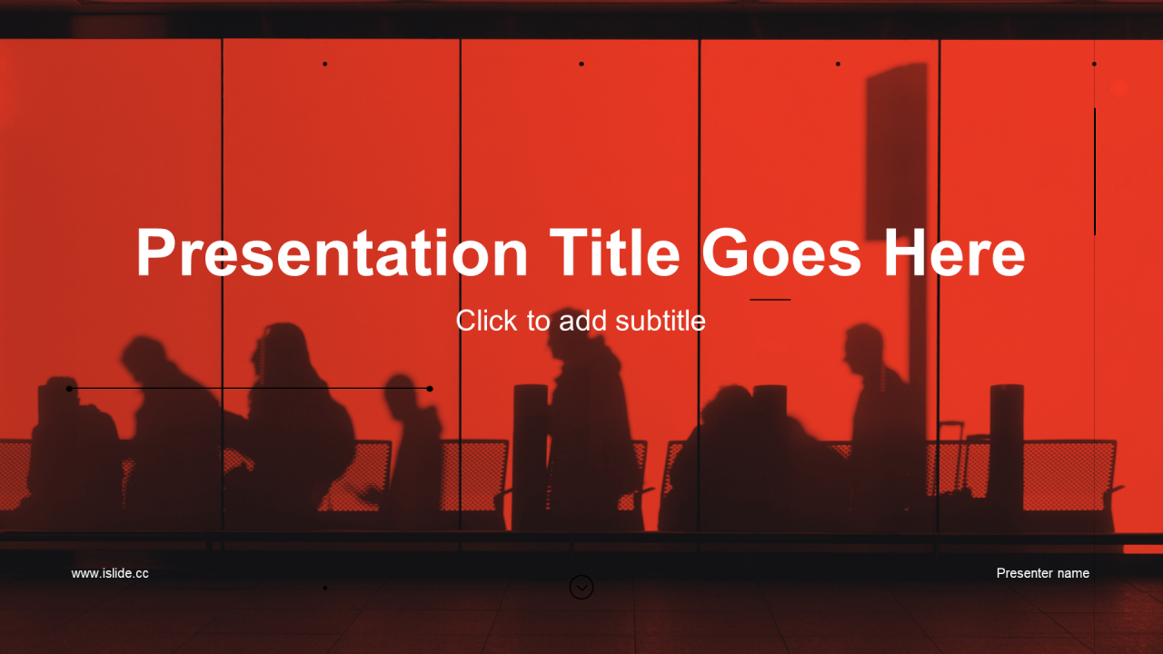 红色简约商务年末工作汇报PPT模板案例