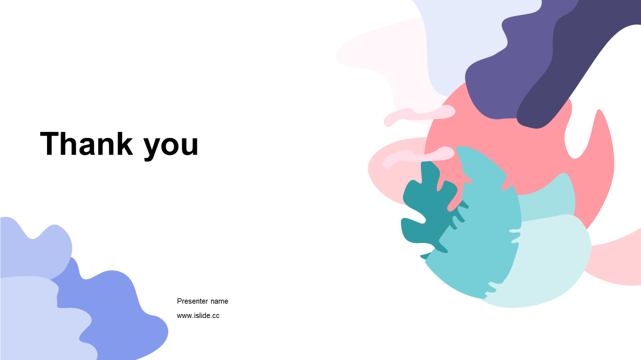 多色插画创意集合工作总结PPT主题