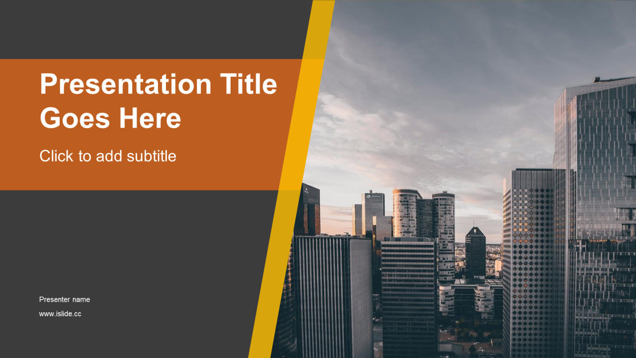 橙色商务工作总结PPT主题