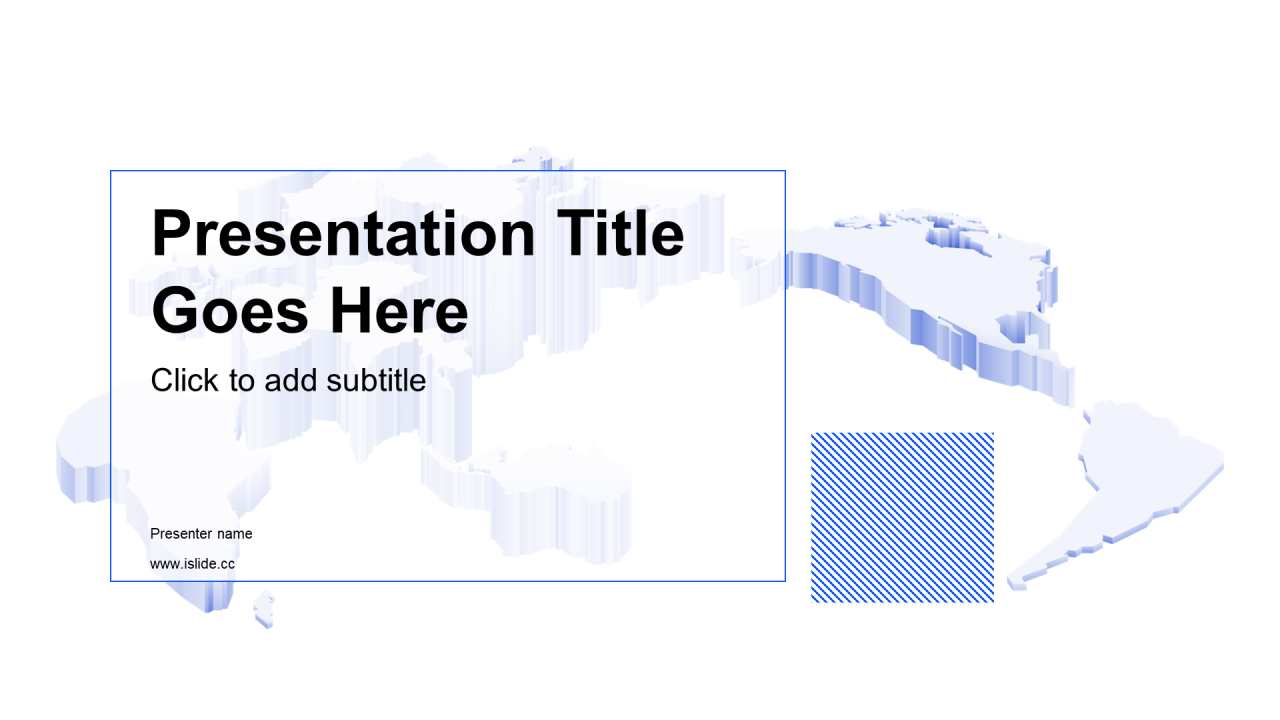 蓝色插画竞聘述职PPT主题