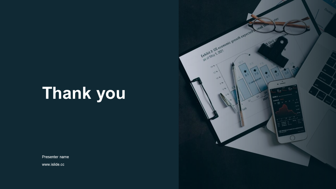 蓝色简约商务工作总结PPT模板