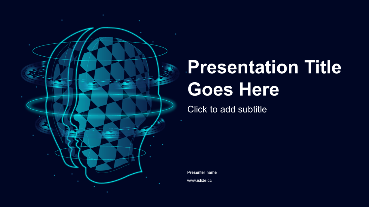 蓝色科技商业计划书PPT主题