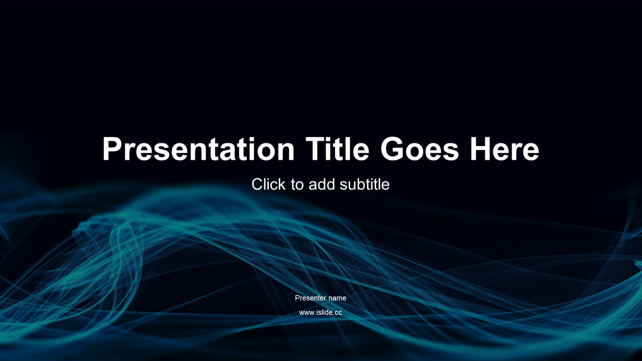 蓝色科技智能工作总结发布会PPT主题