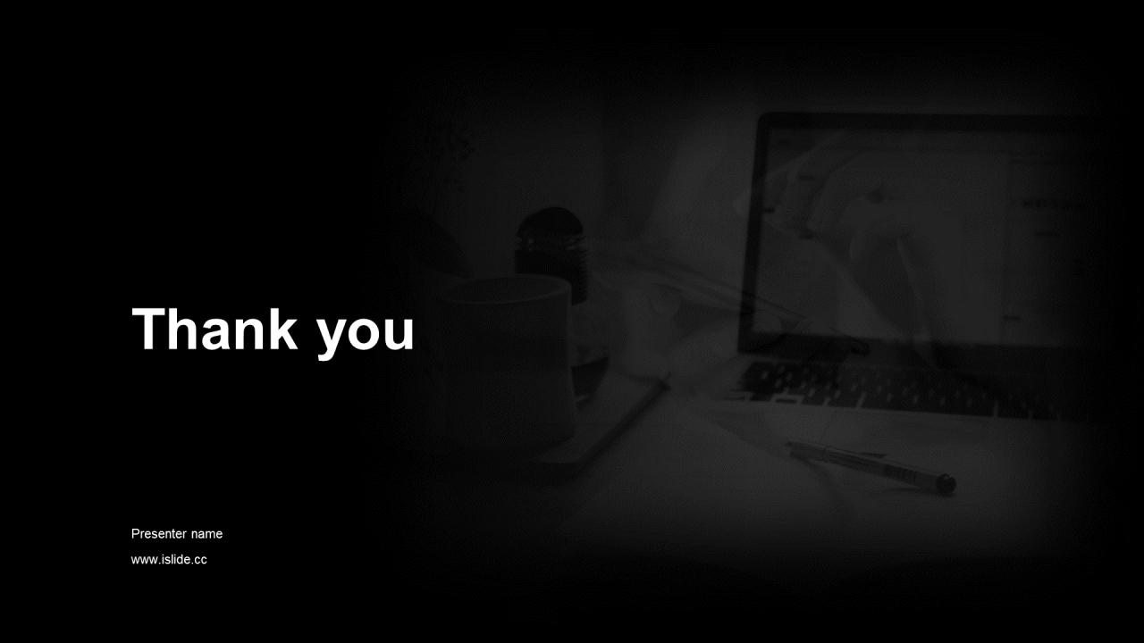 深色商务渐变创意工作总结PPT主题