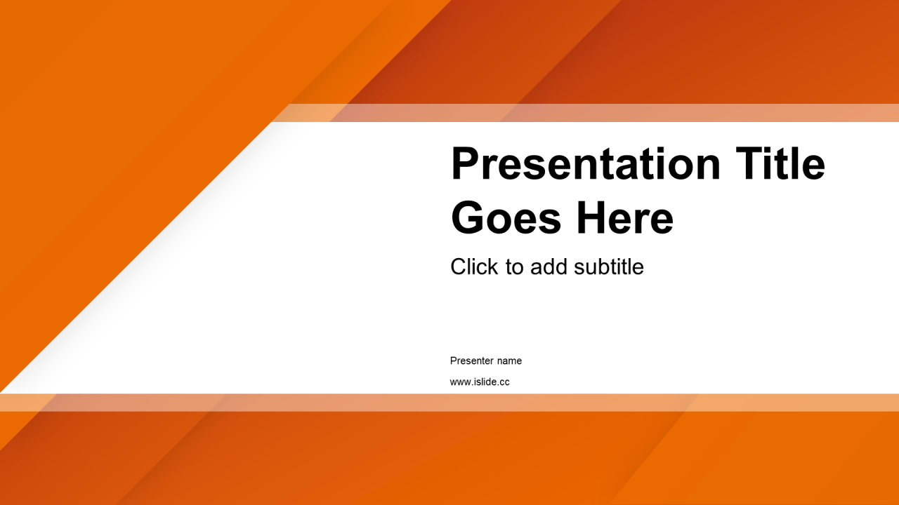 橙色创意简约商务几何商业计划书PPT主题