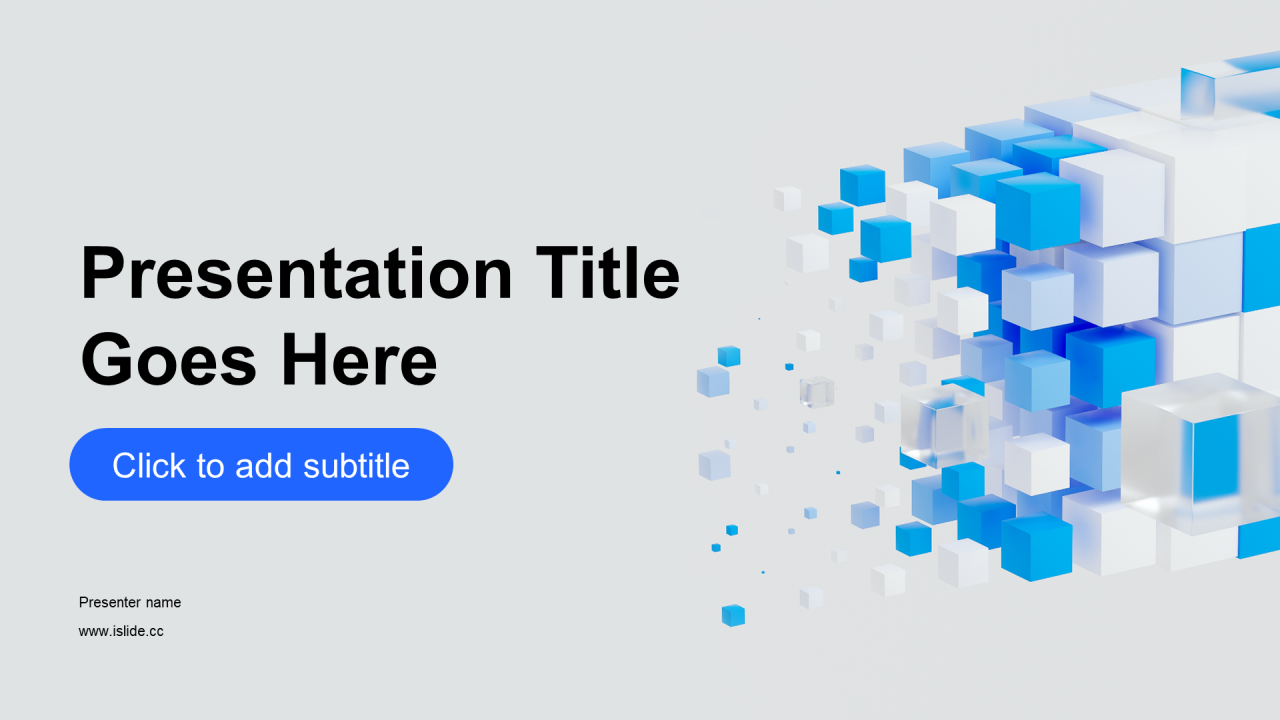 蓝色商务现代计划书PPT主题