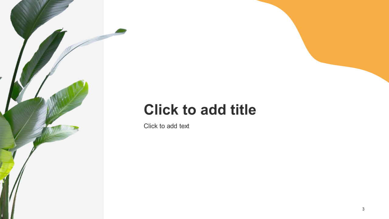 黄色植物简约培训PPT主题