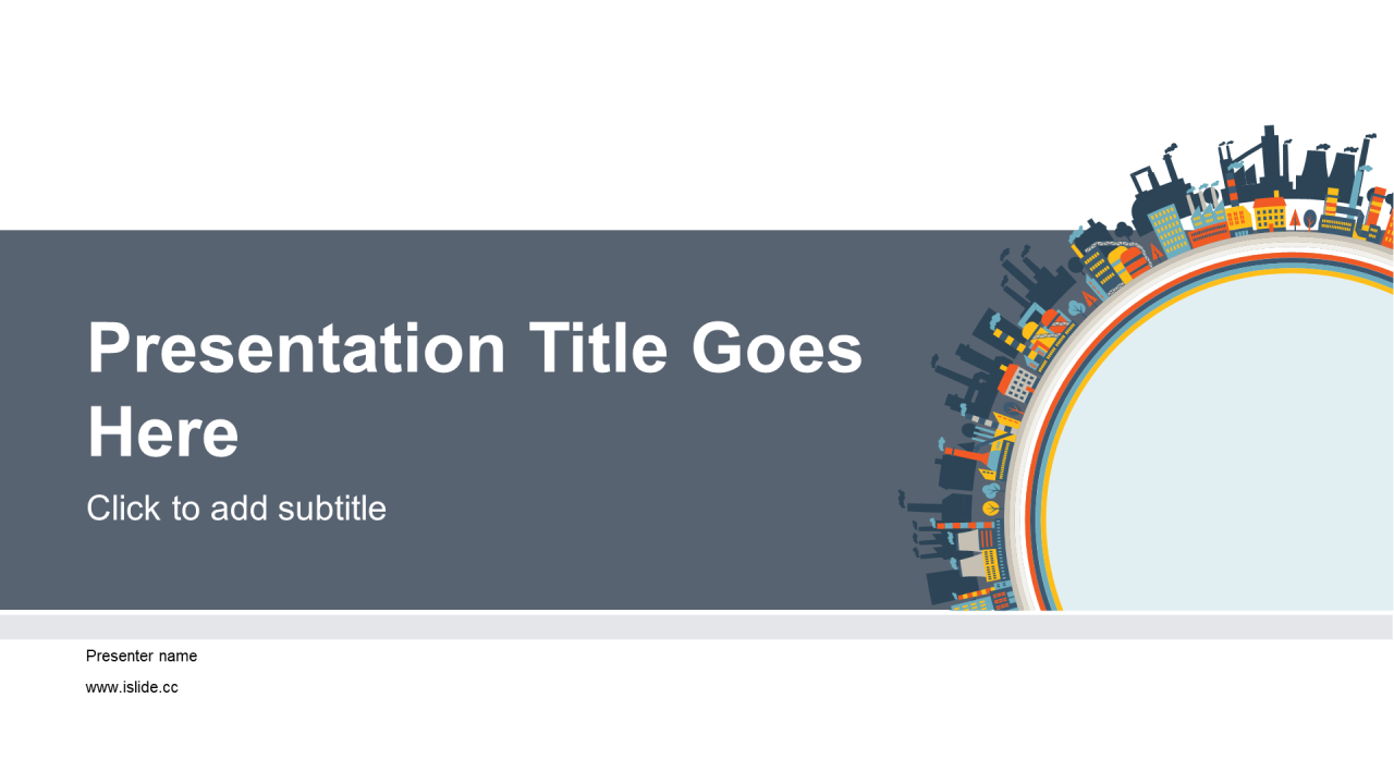 多色插画工作总结PPT主题