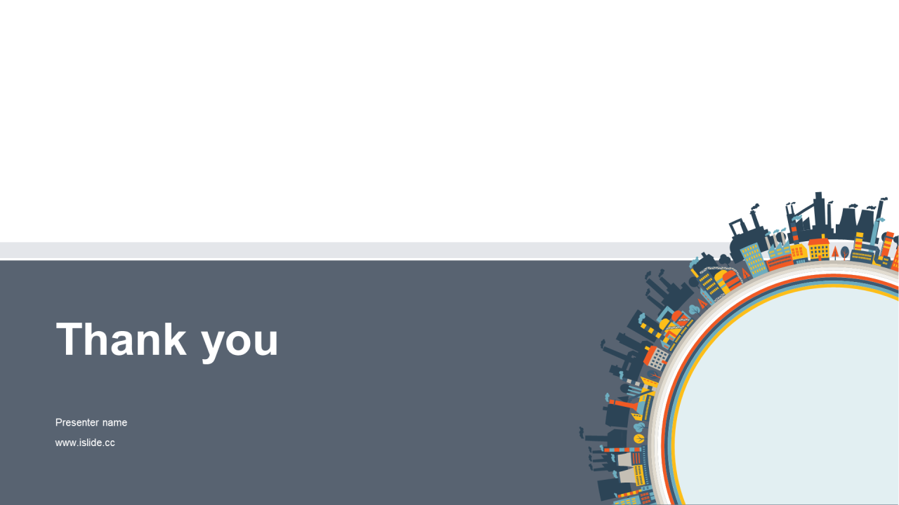 多色插画工作总结PPT主题