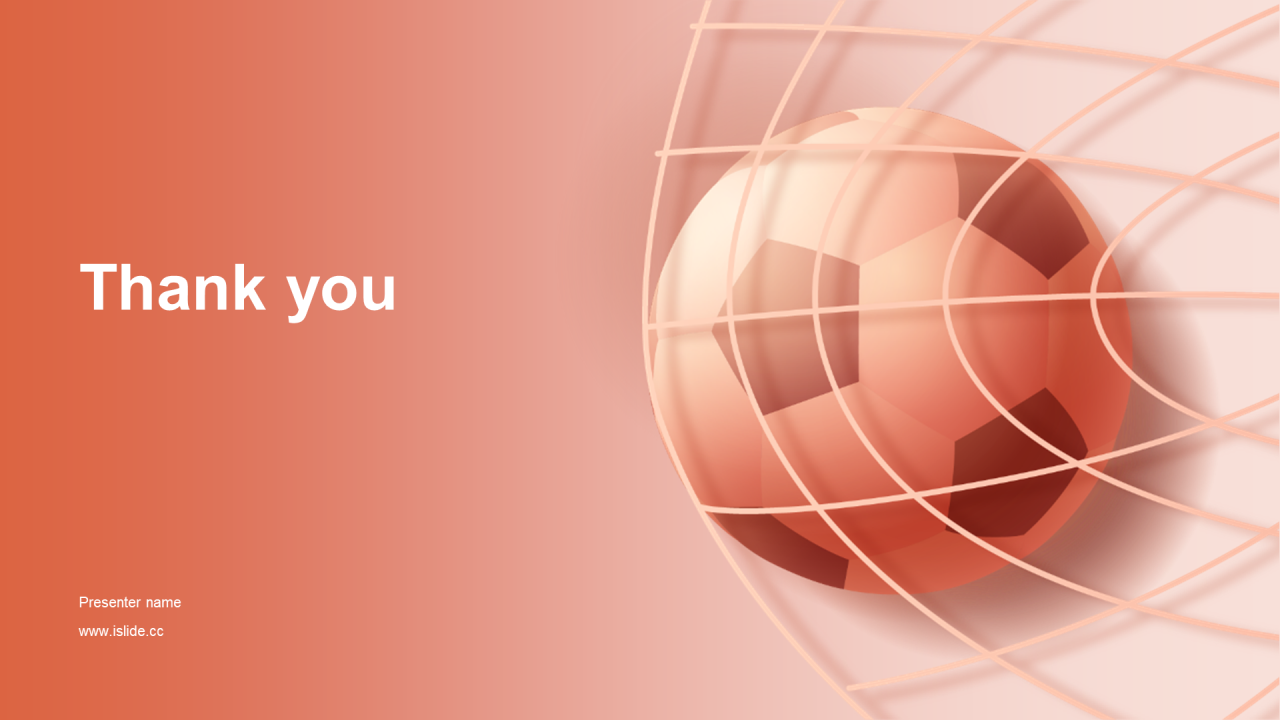 橙色插画足球培训课件PPT模板