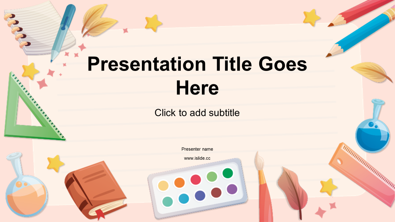 橙色插画培训课件PPT模板