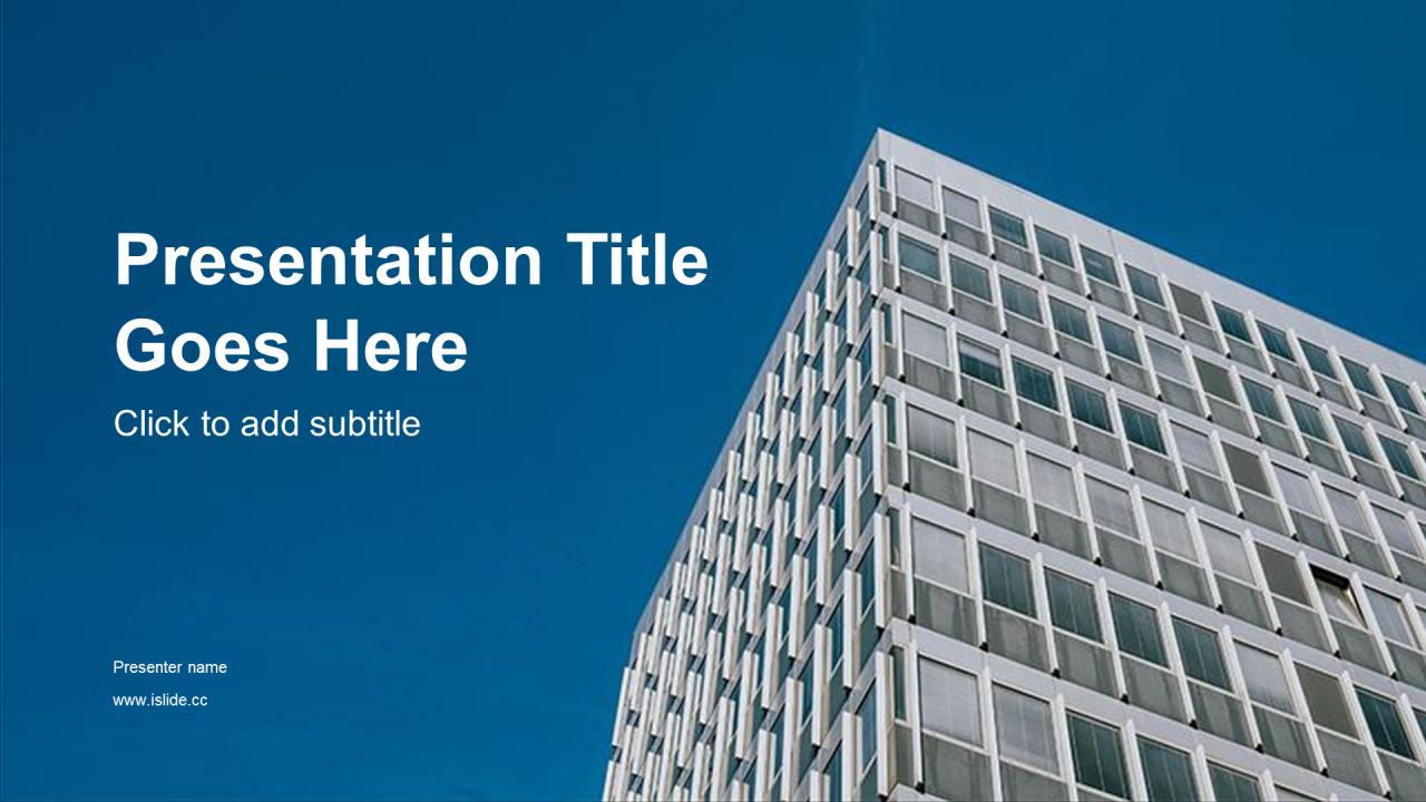 蓝色商务现代地产金融商业计划