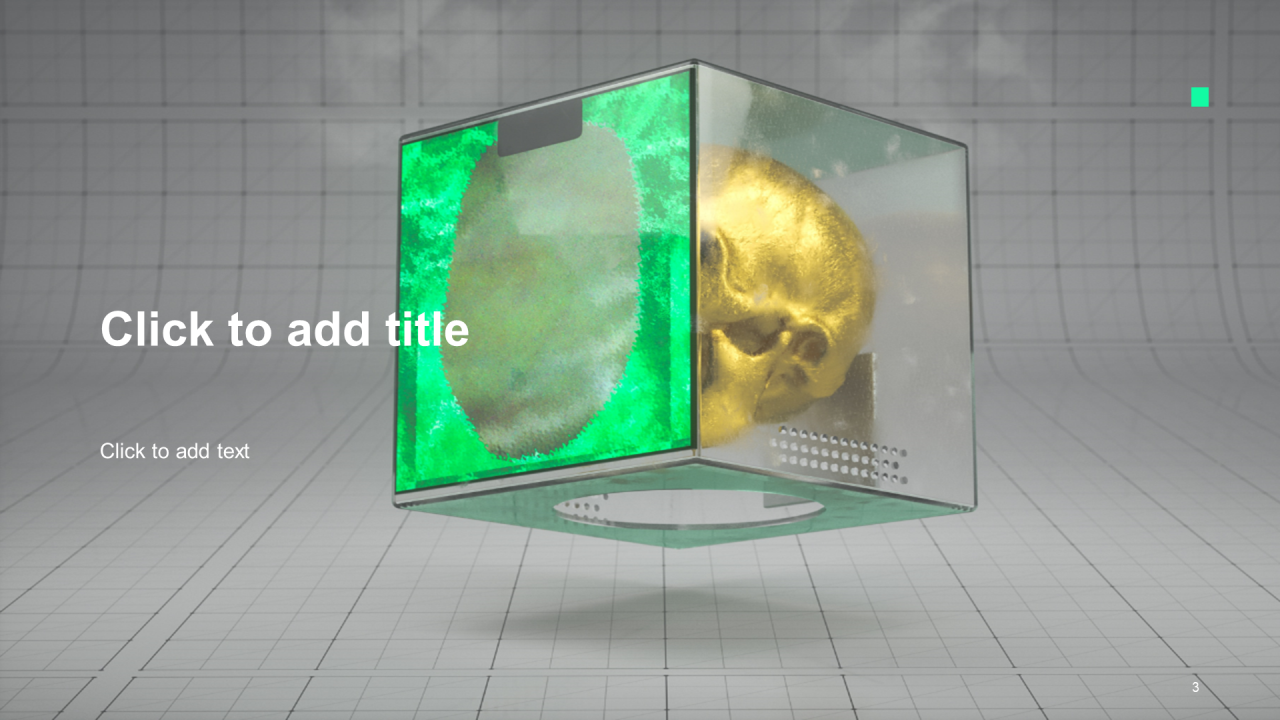 灰色3D创意炫酷工作总结PPT