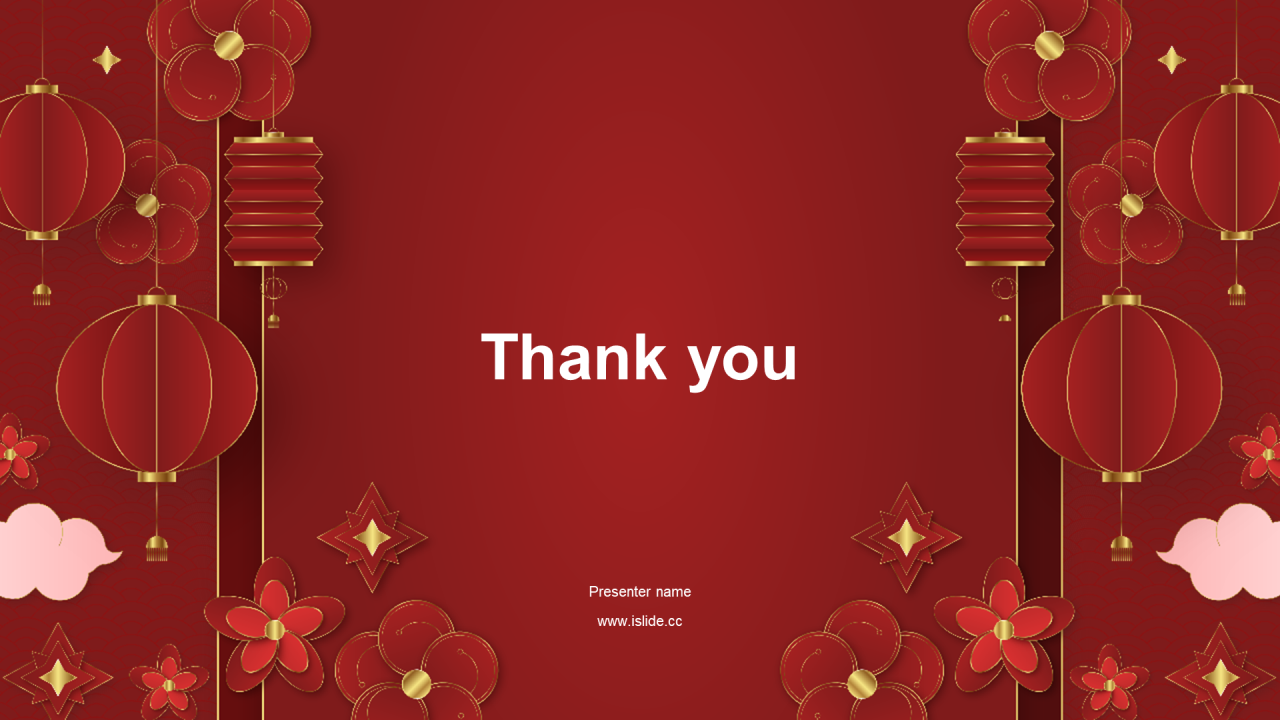 红色奢华元旦新年市场营销PPT