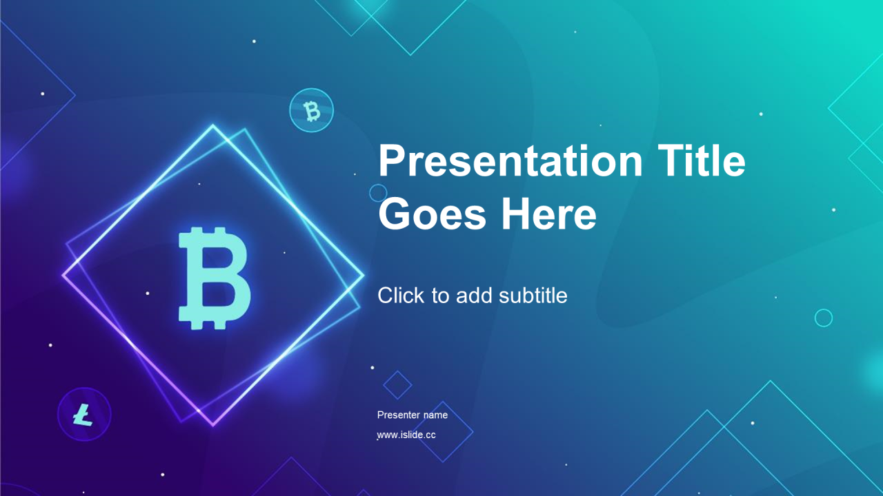 蓝色科技互联网金融行业商业计划书PPT主题