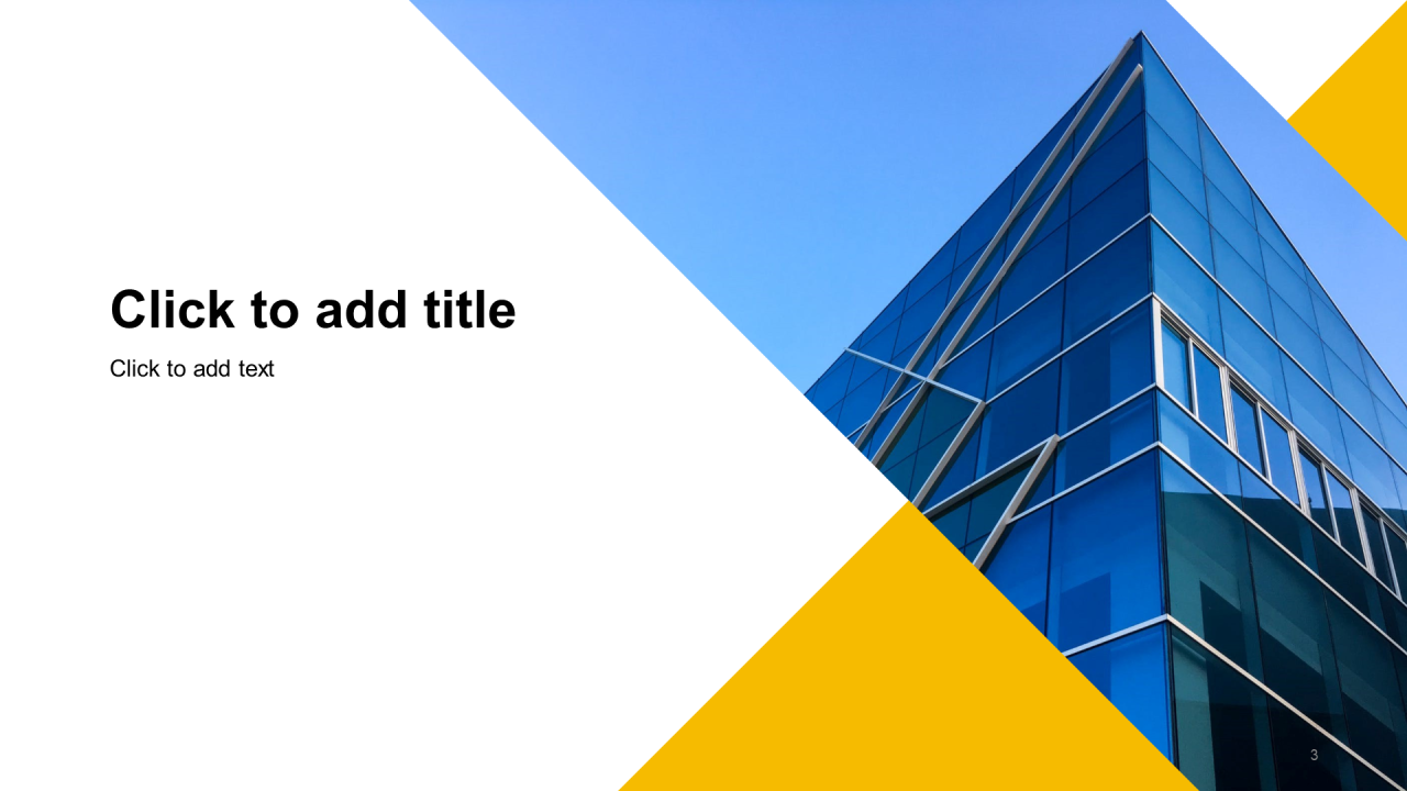 蓝色黄色商务建筑装修商业计划书PPT主题