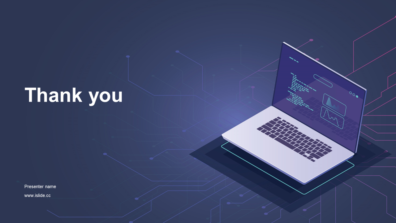 多色简约互联网通讯工作总结PPT主题