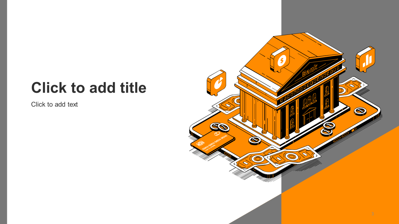 黄色插画金融行业PPT主题