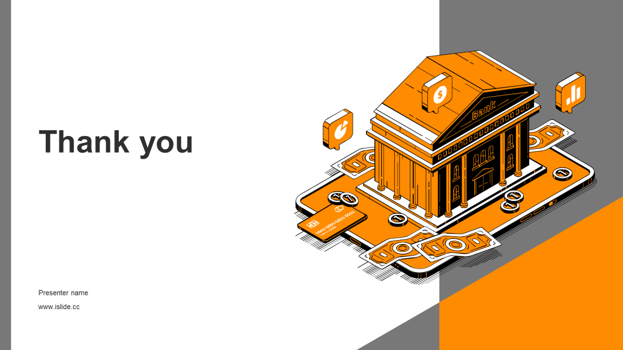 黄色插画金融行业PPT主题