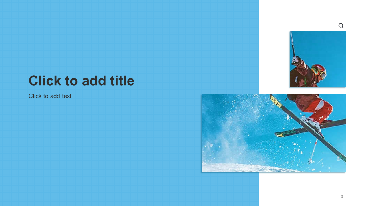 蓝色商务现代运动滑雪培训课件PPT主题