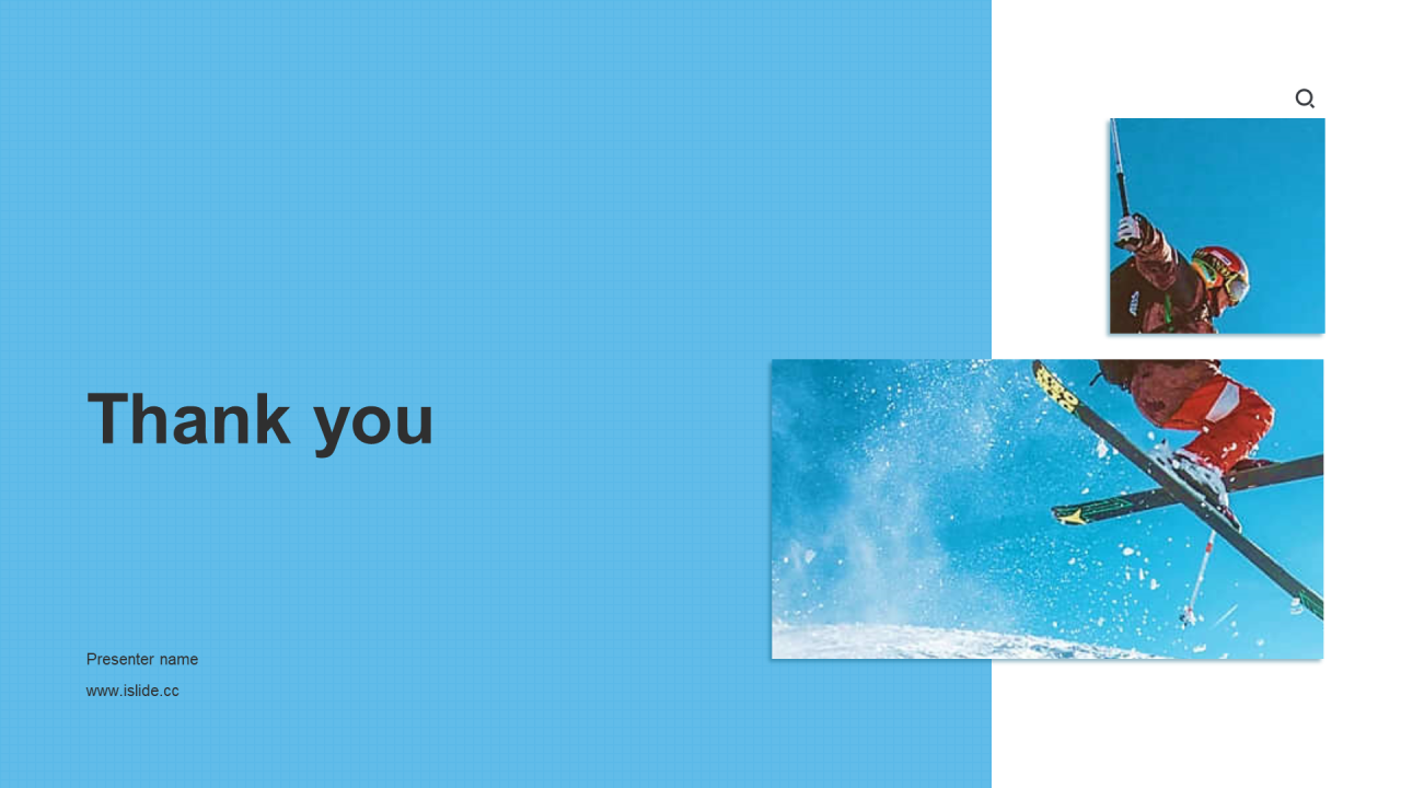 蓝色商务现代运动滑雪培训课件PPT主题