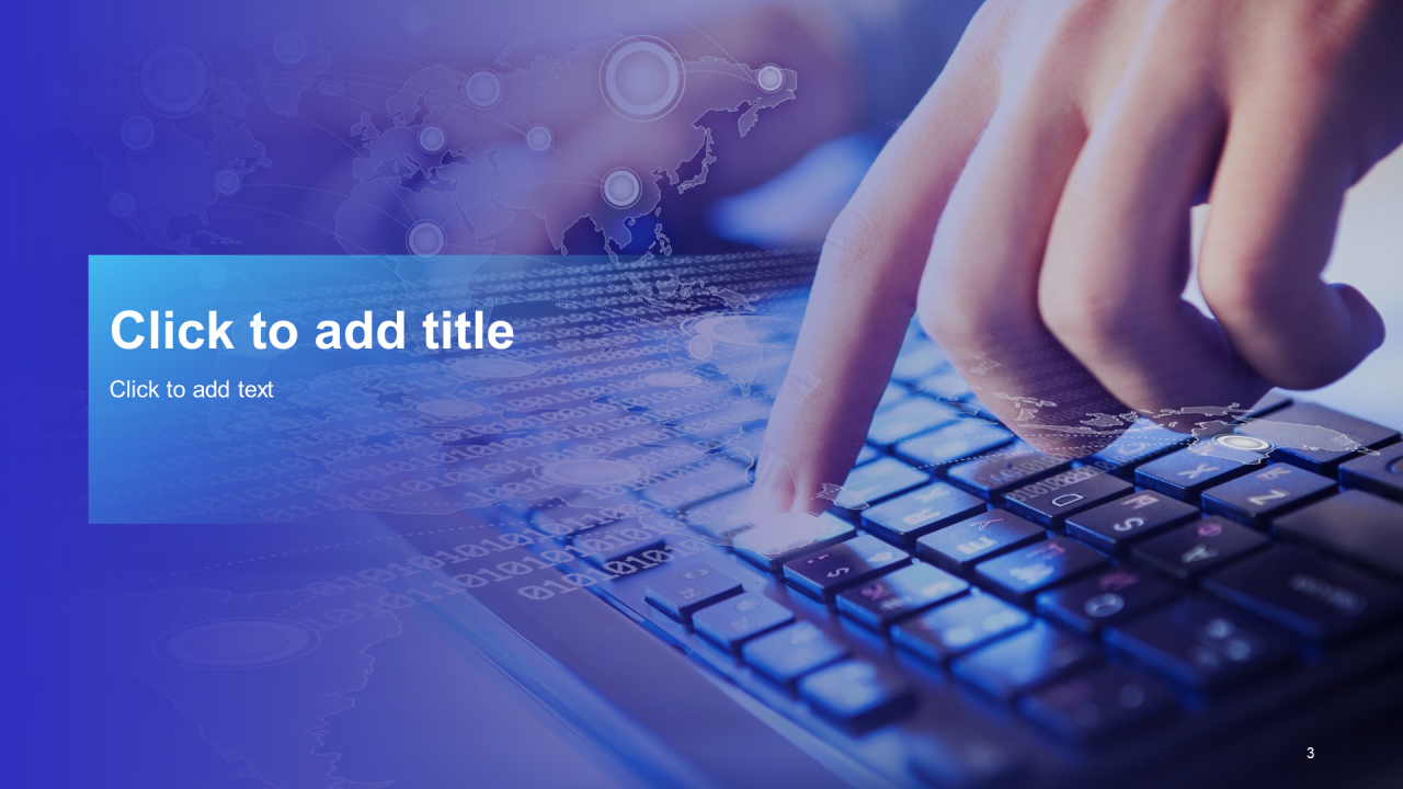 蓝色商务IT互联网工作总结PPT主题