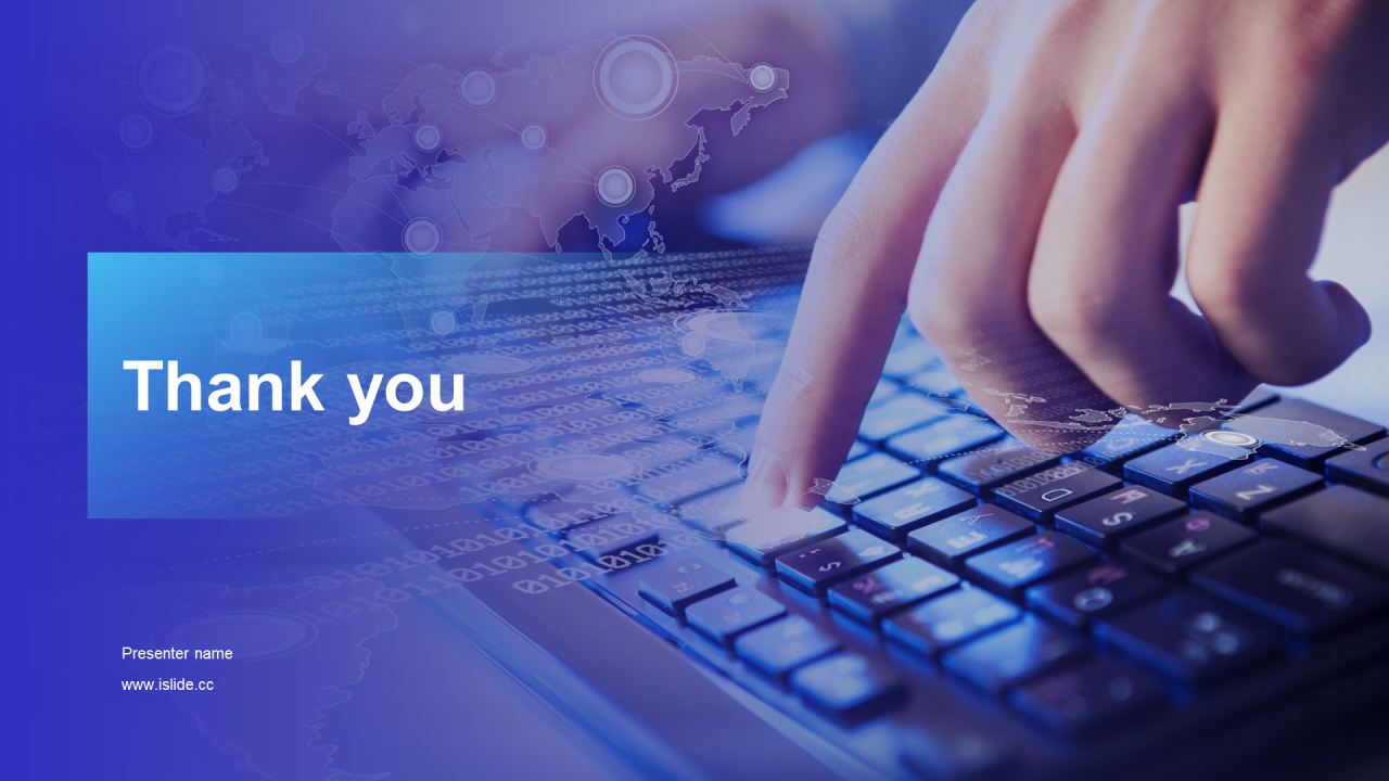 蓝色商务IT互联网工作总结PPT主题