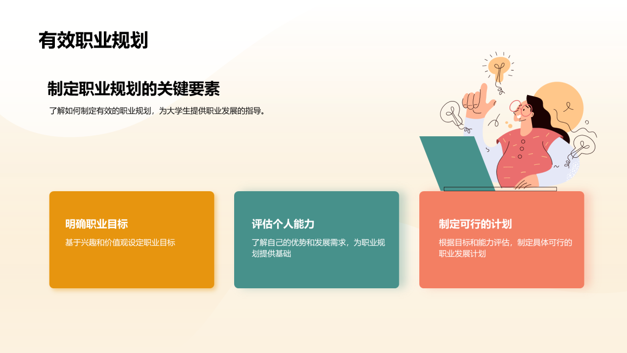 黄色插画卡通咨询行业开学第一课培训课件PPT模板