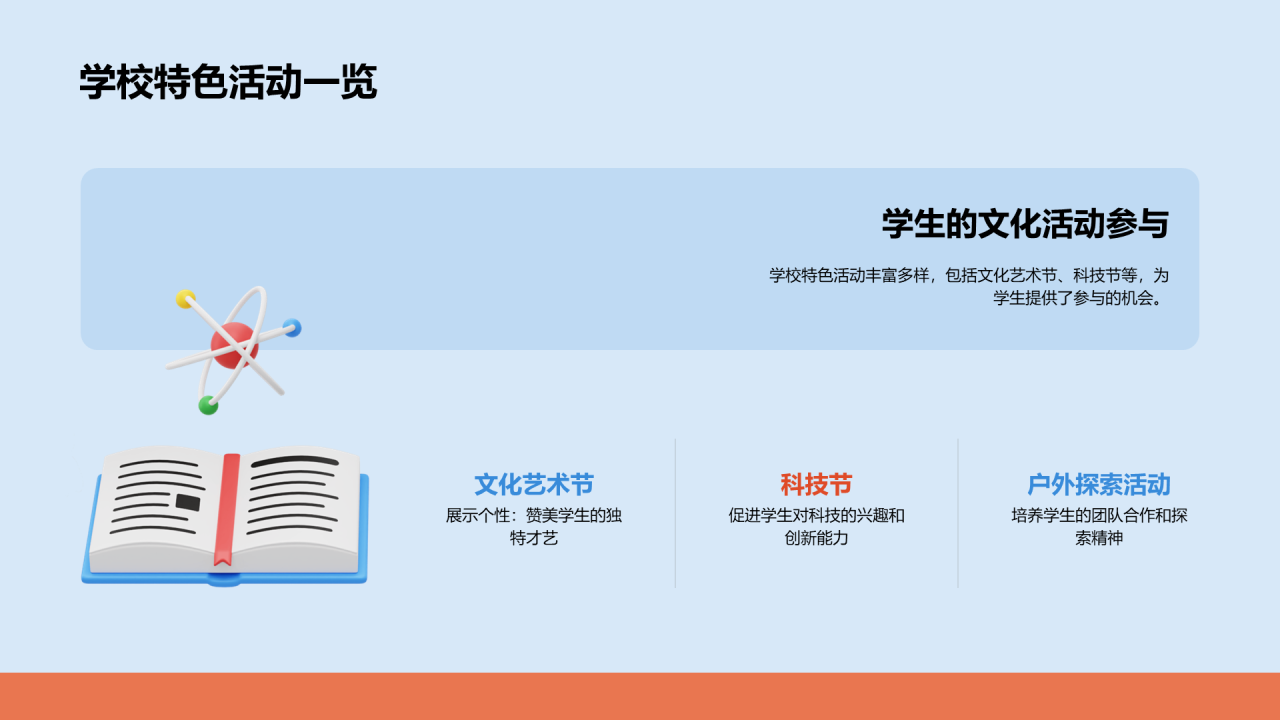 蓝色创意酷炫3D开学季教育洞察培训课件PPT模板