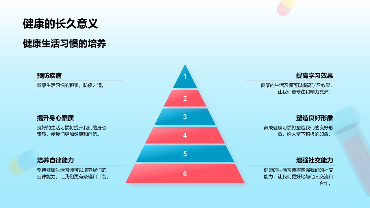 蓝色创意酷炫3D健康领航开学季培训课件PPT模板