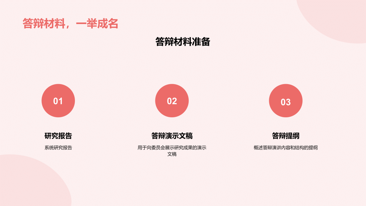 粉色插画毕业答辩指导PPT模板